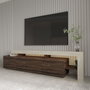 Hanah Home Soporte para TV Travertino y Nogal con Luces LED